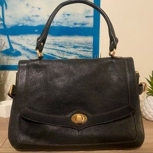 BCBGirls Black Leather Handbag Terrific Condition